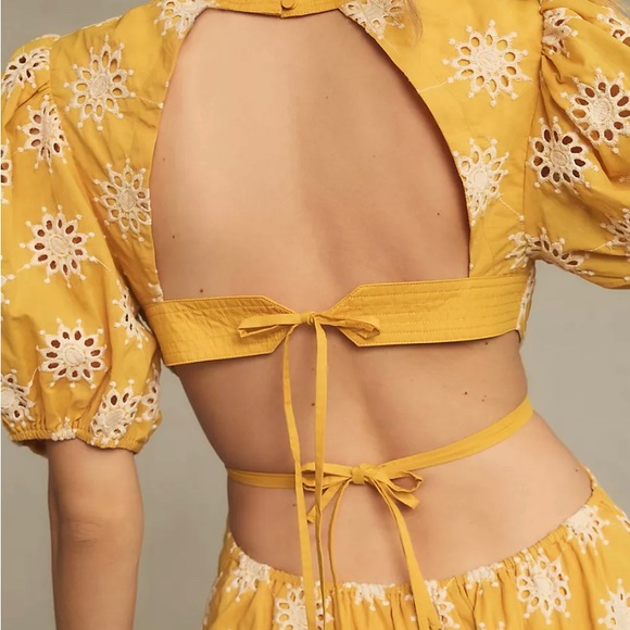 Anthropologie size L yellow dress - Picture 1 of 2